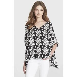 DIANE VON FURSTENBERG NWOT ‘Adria' Print Stretch Silk Top - Size Medium